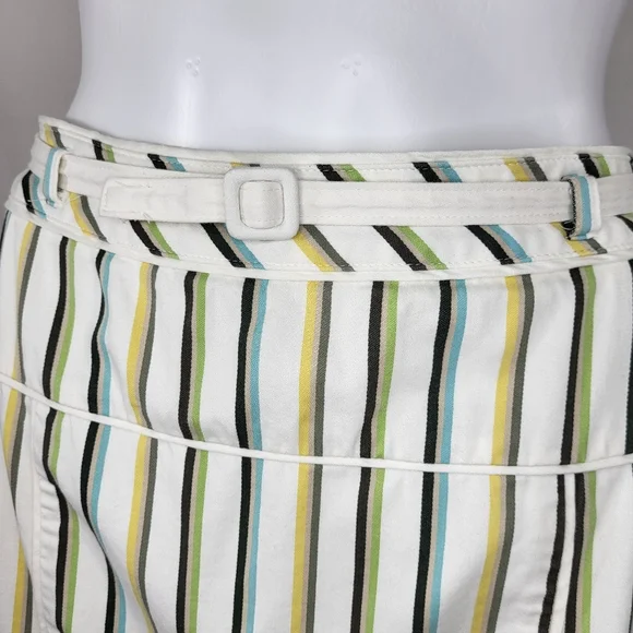 Express Design Studio Striped SKIRT Womens Size 2 Belted Pencil Multicolor - Picture 4 of 15